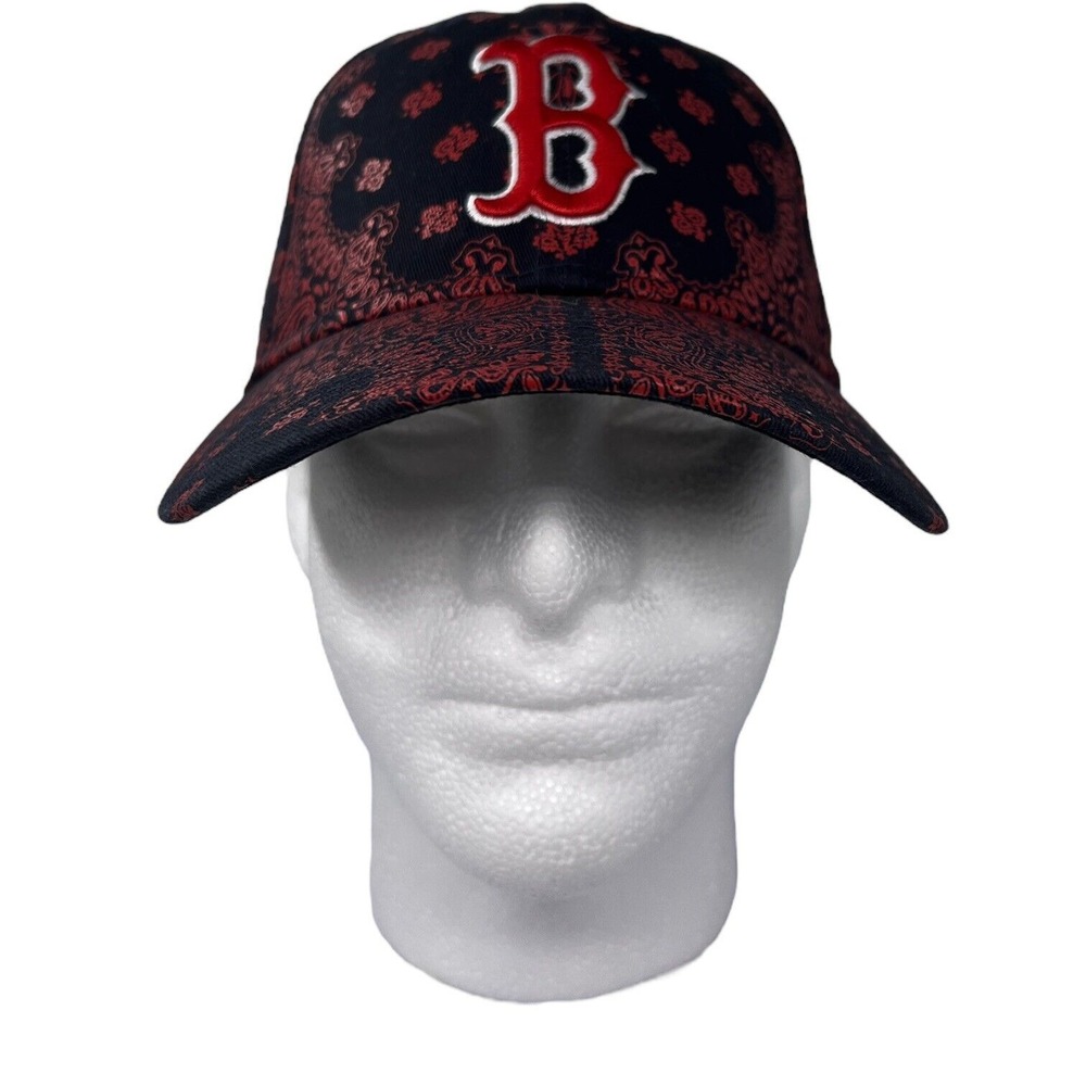 Boston Red Sox Hat 9Twenty StrapBack Looks Amazing New MLB Paisley Cap